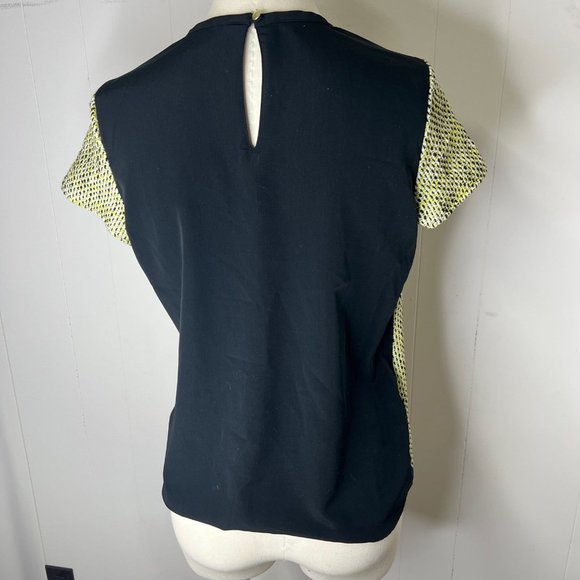 Banana Republic Tweed Front Yellow and Black Top Size Small - Picture 3 of 9